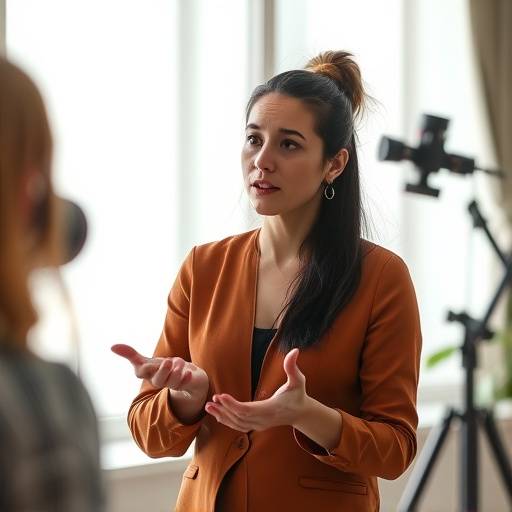 Ana López explicando un concepto